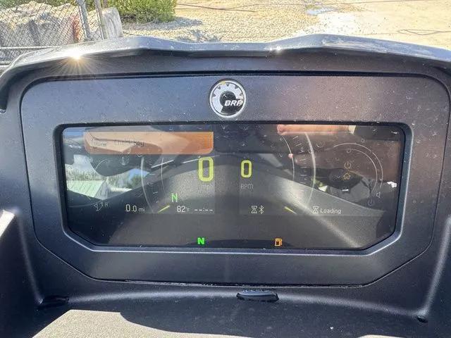Slide: The Image of Dashboard of 2025 Sea-Doo FISH PRO with digital display. - 18