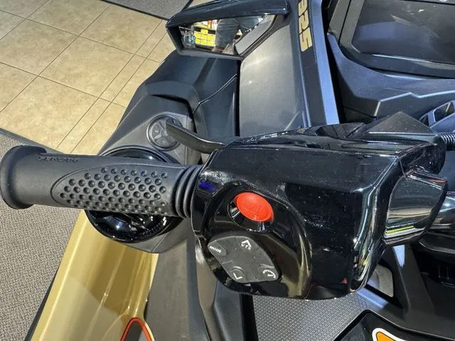 Slide: The Image of Close-up of the handlebar grip on a 2025 Sea-Doo RXT-X jet ski. - 14