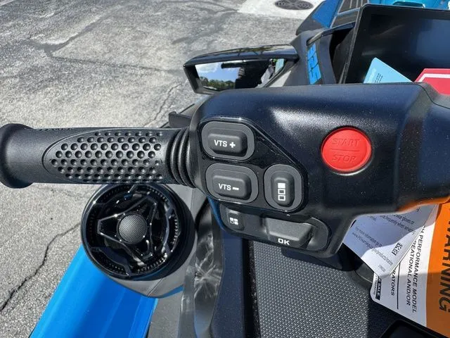 Slide: The Image of Close-up of 2026 Sea-Doo RXT-X jet ski controls. - 10