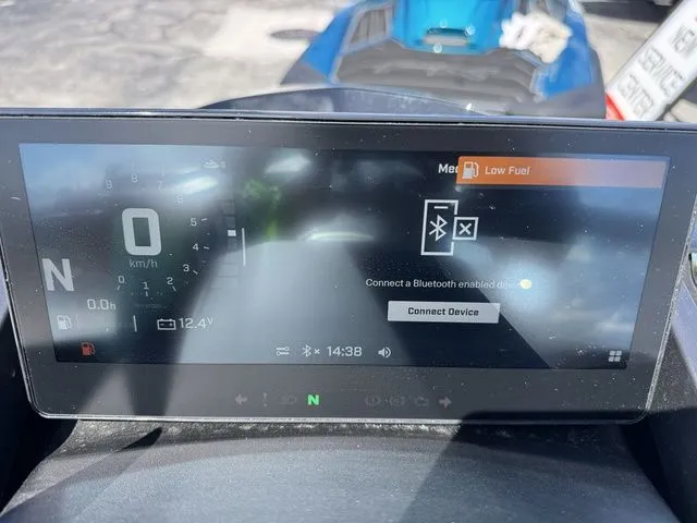 Slide: The Image of 2026 Sea-Doo RXT-X display with Bluetooth and fuel indicator. - 12