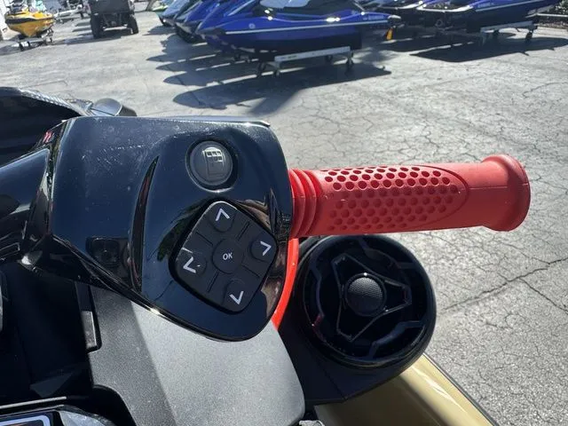 Slide: The Image of Close-up of Sea-Doo RXP-X 325 handlebar grip, 2025 model. - 16