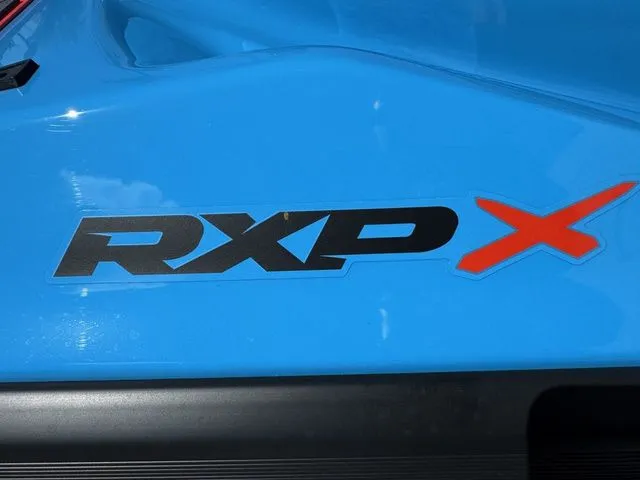 Slide: The Image of Close-up of Sea-Doo RXP-X 325 in Gulfstream Blue, 2026 model. - 10