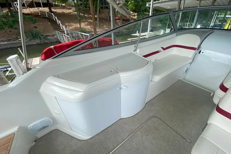 Slide: The Image of Interior of 2001 Formula 330 Sun Sport boat with seating and storage. - 41
