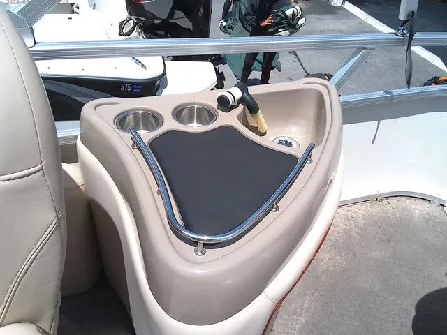Slide: The Image of Cup holders on Tracker Party Barge 22, 2010 model. - 9