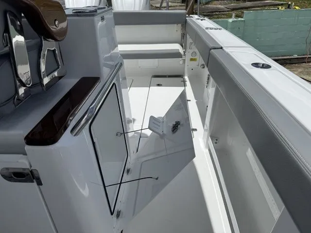 Slide: The Image of Interior view of Everglades 315 Center Console boat, 2026 model. - 11