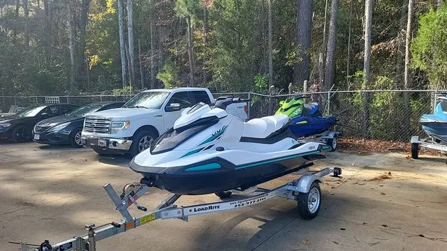 Slide: The Image of 2025 Yamaha WaveRunner VX parked on trailer outdoors. - 3
