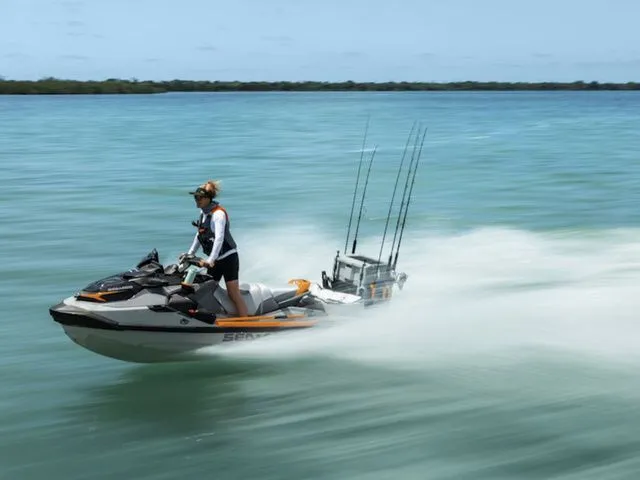 Slide: The Image of 2026 Sea-Doo FISH PRO on water with angler. - 3