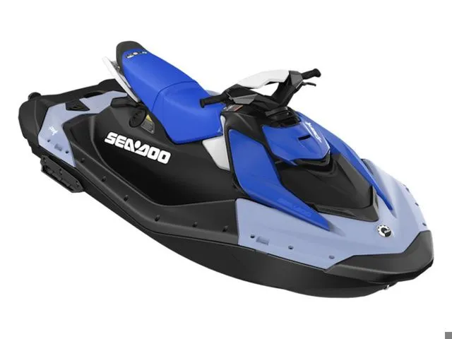 The Image of 2026 Sea-Doo Spark for 3, blue and black jet ski. - 1
