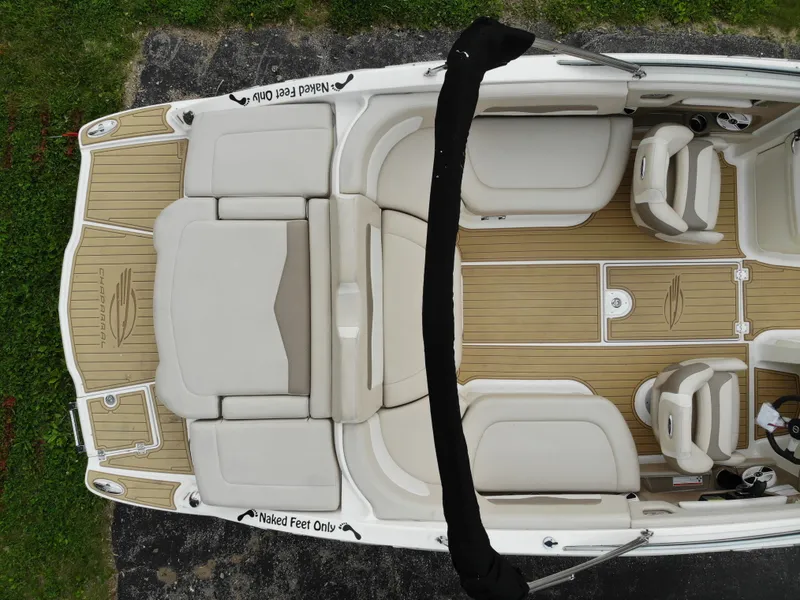 Slide: The Image of Aerial view of 2011 Chaparral 246 SSi boat interior. - 1