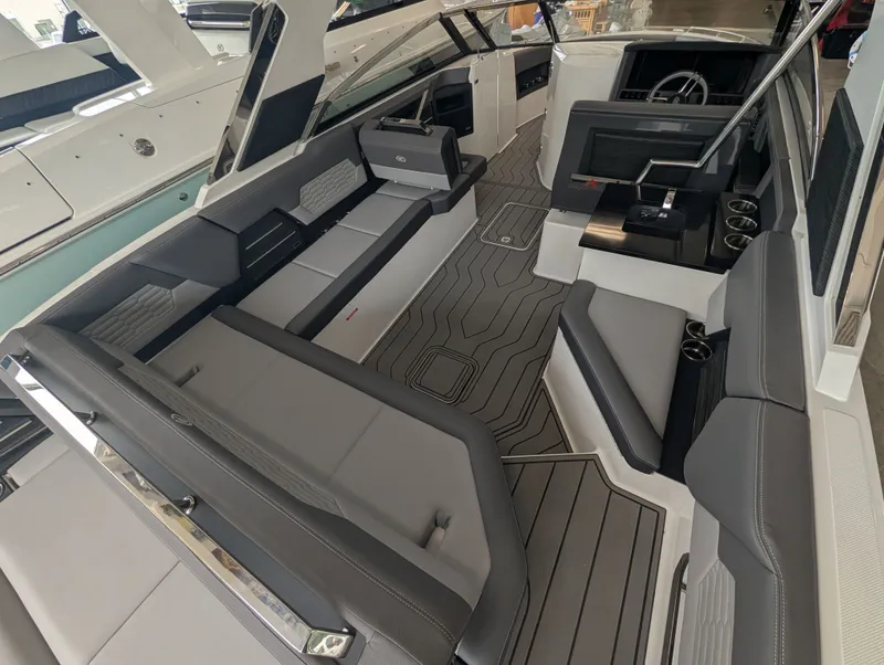 Slide: The Image of Interior of 2026 Cobalt A29 with luxurious gray seating. - 29