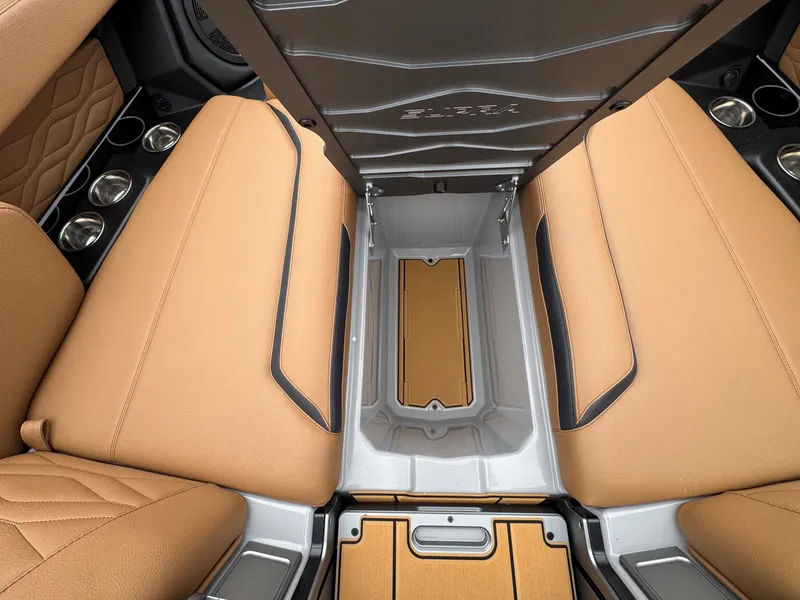Slide: The Image of Interior of 2026 Supra SL 450 with storage and leather seats. - 14