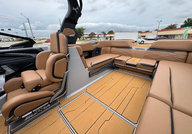 Slide: The Image of Interior of 2026 Supra SL 450 with luxurious leather seating. - 18