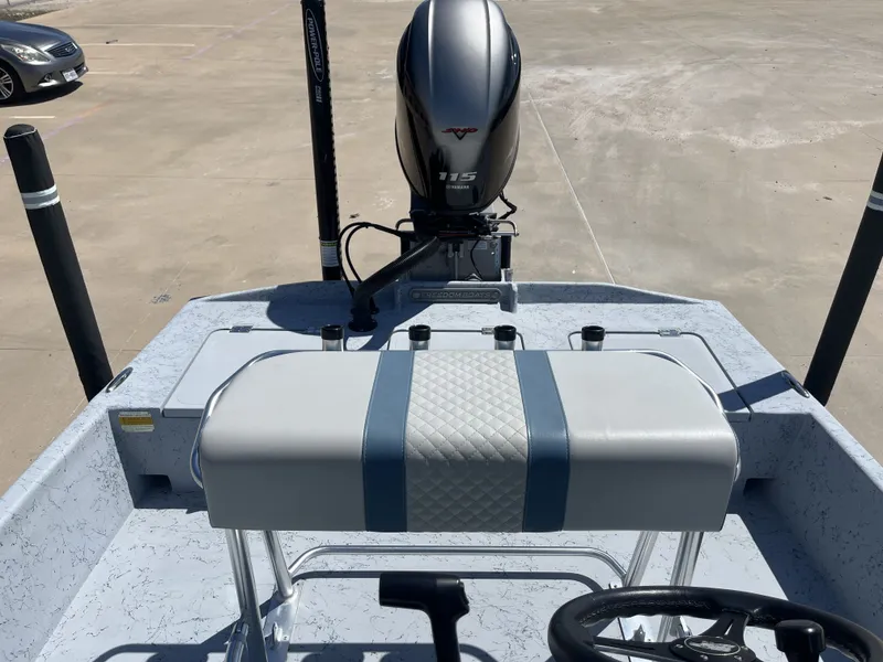 Slide: The Image of 2024 Freedom PATRIOT boat with Yamaha motor. - 28