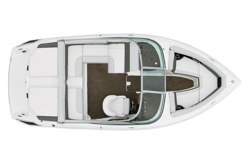 Slide: The Image of Manufacturer Provided Image: Top view of a 2013 Regal 2100 Bowrider boat with white seating. - 10