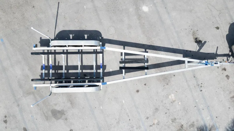 Slide: The Image of Overhead view of a boat trailer for a 2019 Century 3200 Center Console. - 37