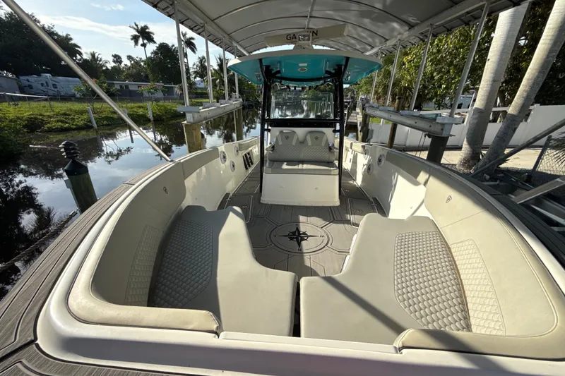 Slide: The Image of 2019 Century 3200 Center Console boat with spacious seating and modern design. - 67