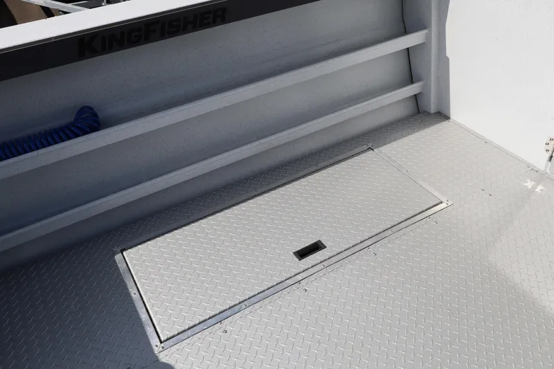 Slide: The Image of Diamond-patterned deck of 2026 KingFisher 2425 Escape HT boat. - 16