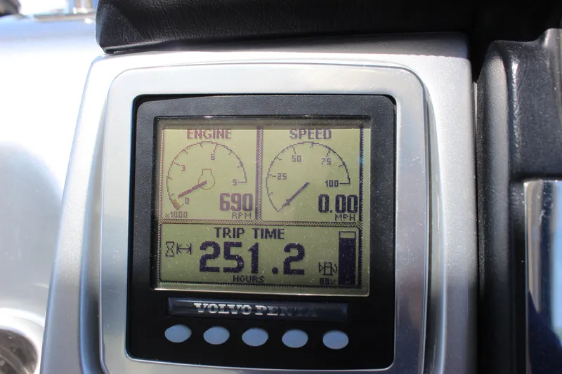 Slide: The Image of Dashboard display of a 2012 Chaparral 327 SSX showing engine RPM and trip time. - 30