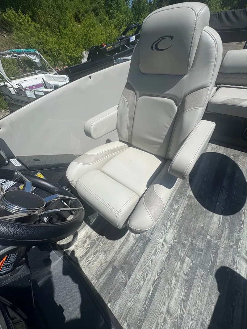 Slide: The Image of 2020 Crest Caribbean boat with luxurious captain's chair. - 14