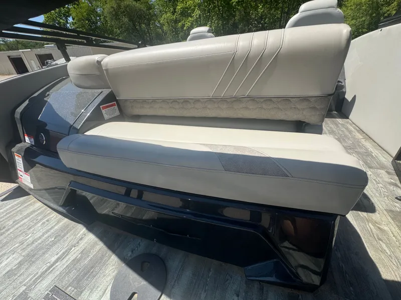 Slide: The Image of Crest Caribbean 2020 boat seat with gray upholstery. - 5