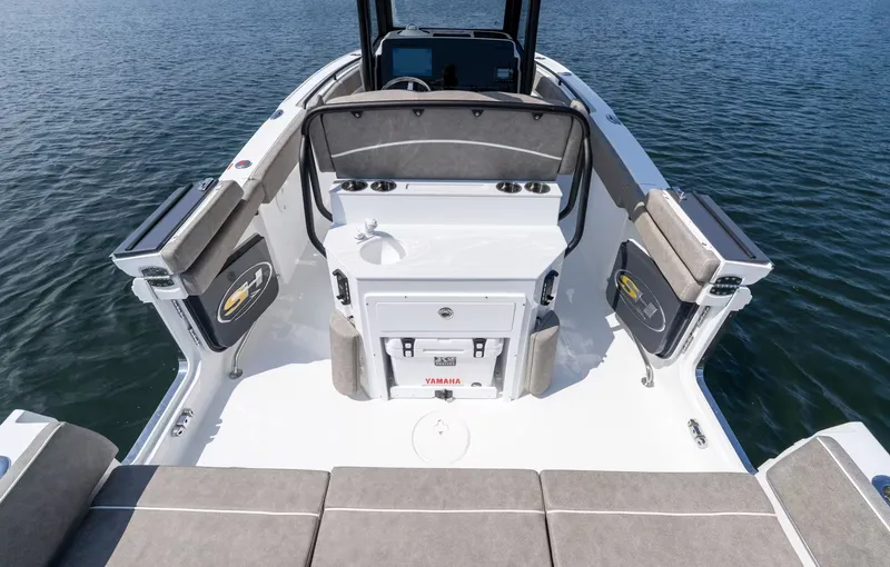 Slide: The Image of Interior view of Sea Hunt Ultra 255 SE boat, model year 2027. - 6