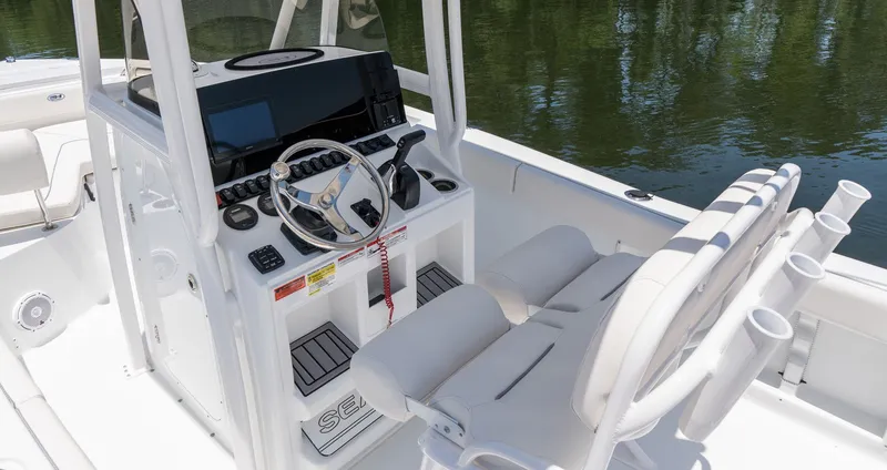 Slide: The Image of Interior of Sea Hunt Ultra 219 boat, model year 2027. - 11