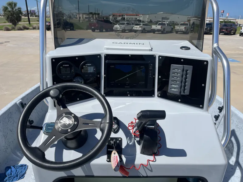 Slide: The Image of 2024 Freedom PATRIOT boat console with Garmin navigation system. - 27