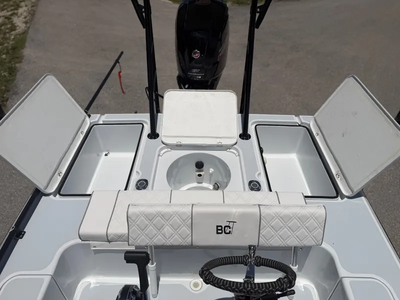 Slide: The Image of Interior view of a 1997 Back Country 171 Pro Guide boat. - 11