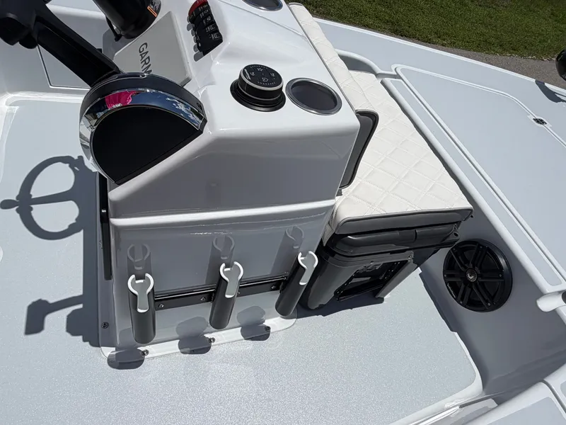 Slide: The Image of Interior view of a 1997 Back Country 171 Pro Guide boat. - 16