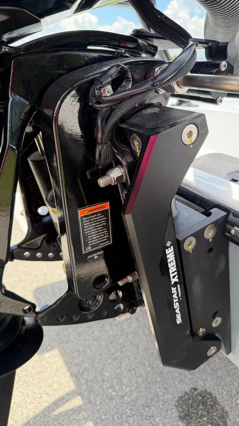 Slide: The Image of Close-up of SeaStar Xtreme boat part, Back Country 171 Pro Guide 1997. - 19