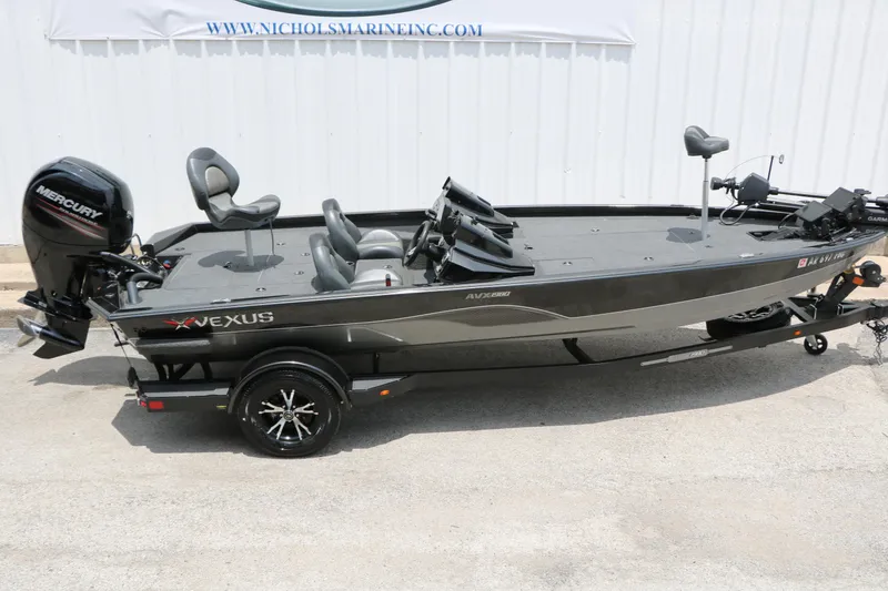 Slide: The Image of 2019 Vexus AVX 1980 fishing boat with Mercury engine on trailer. - 12