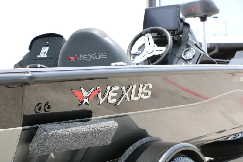 Slide: The Image of 2019 Vexus AVX 1980 boat, sleek design with steering console and branded seating. - 8