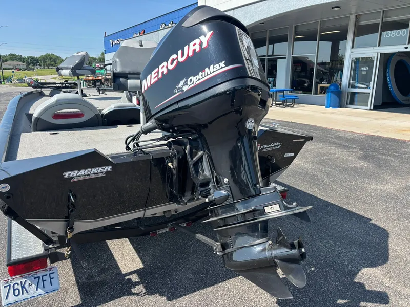 Slide: The Image of 2012 Tracker Pro Team 190 TX boat with Mercury engine. - 5