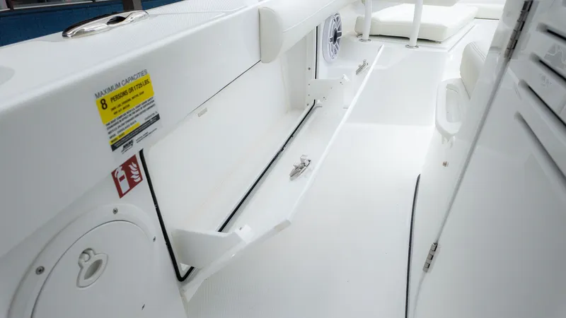 Slide: The Image of Interior view of Everglades 253 Center Console boat, model year 2026. - 14