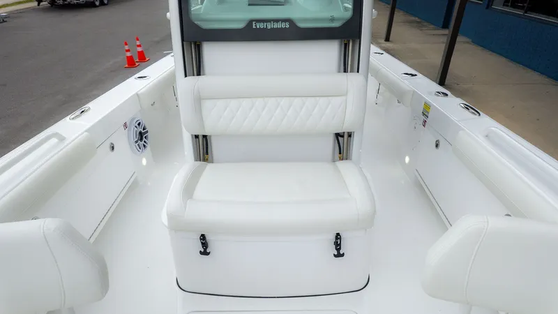 Slide: The Image of Interior of Everglades 253 Center Console boat, model year 2026. - 16