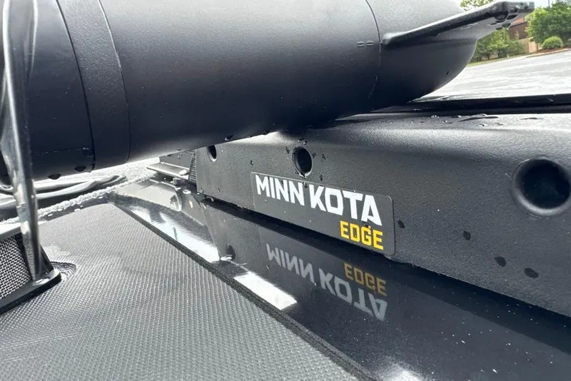 Slide: The Image of Minn Kota Edge motor on 2026 Tracker Bass Tracker Classic XL boat. - 12
