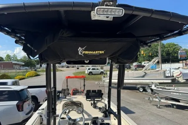 Slide: The Image of 2022 Carolina Skiff 23 LS boat with Fishmaster T-top and navigation equipment. - 12