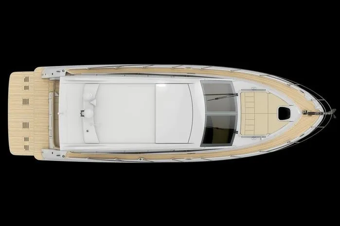 Slide: The Image of Top view of 2017 Sea Ray Sundancer 400 yacht with spacious deck layout. - 73