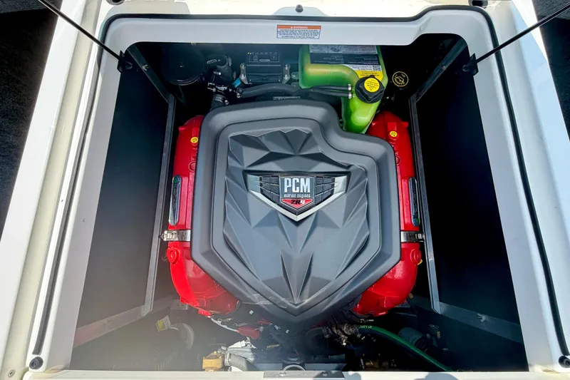 Slide: The Image of Engine compartment of 2022 Nautique Super Air Nautique GS24 with PCM engine. - 28