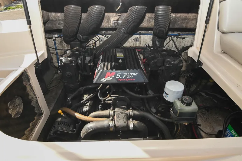 Slide: The Image of Engine compartment of a 2002 Sea Ray 240 Sundeck with 5.7L EFI engine. - 27
