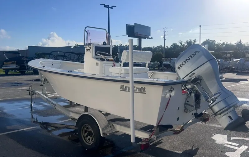 Slide: The Image of 2020 May-Craft 1900CC boat with Honda outboard motor on trailer. - 6