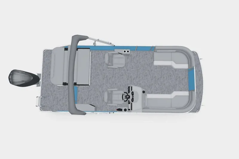 Slide: The Image of Top view of 2026 Godfrey EX 2286 SFLX pontoon boat with seating layout. - 6