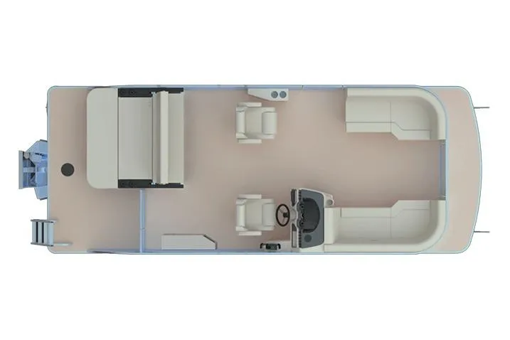Slide: The Image of Manufacturer Provided Image: Top view of 2026 Godfrey EX 2286 SFLX pontoon boat layout. - 7
