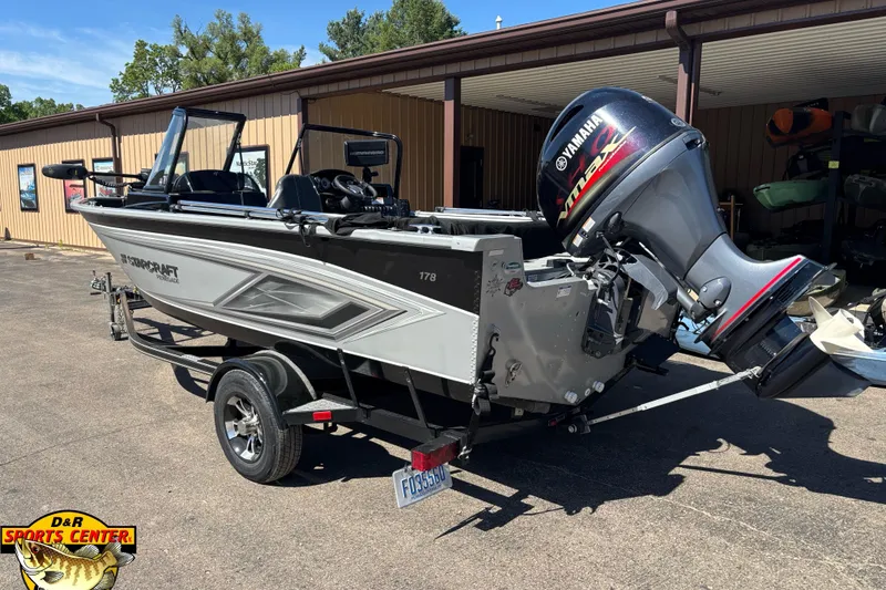 Slide: The Image of 2020 Starcraft Renegade 178 DC boat with Yamaha outboard motor on trailer. - 3