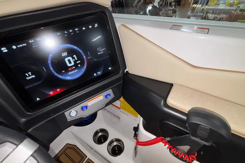 Slide: The Image of 2026 Tigé Z3 boat dashboard with touchscreen display and control panel. - 41