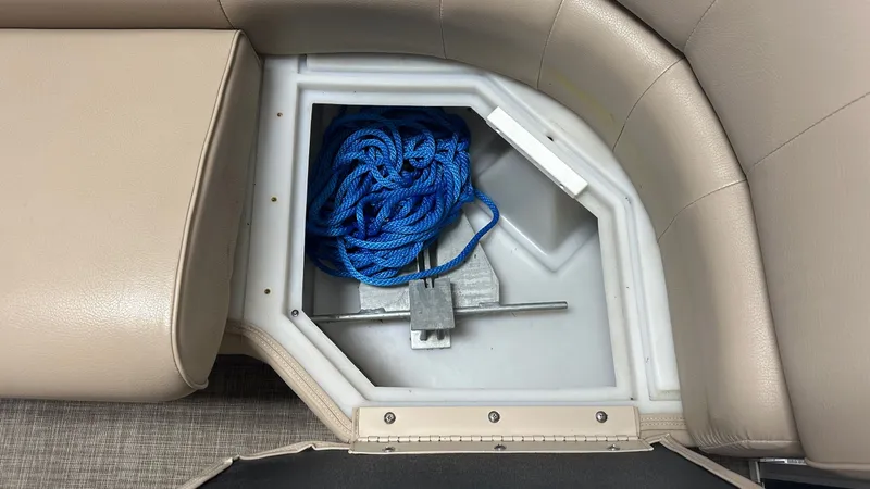 Slide: The Image of Storage compartment in G3 SUNCATCHER X324SS with rope and anchor. - 20