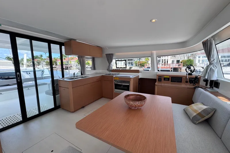 Slide: The Image of Modern interior of 2026 Excess 14 yacht with kitchen and seating area. - 53