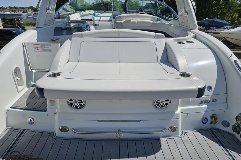 Slide: The Image of 2015 Formula 350 Sun Sport boat with spacious seating and sleek design. - 40