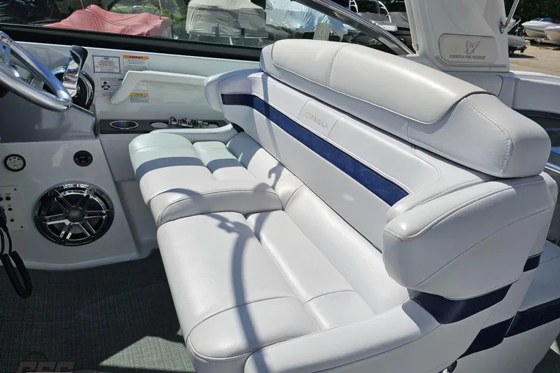 Slide: The Image of Luxurious interior of 2015 Formula 350 Sun Sport boat with plush seating and modern controls. - 66