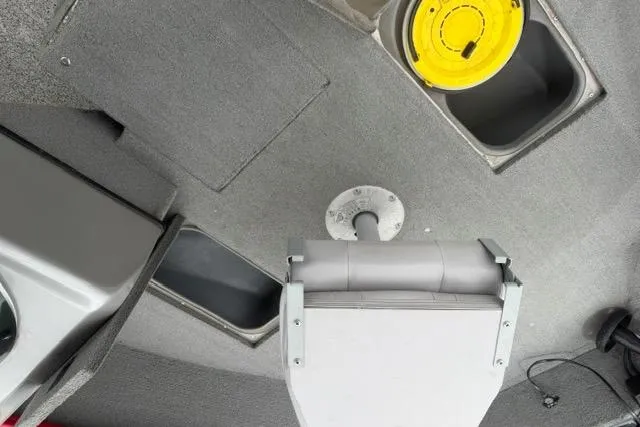 Slide: The Image of 2011 Tracker Pro Guide V-175 SC boat interior with storage compartments and seating. - 19